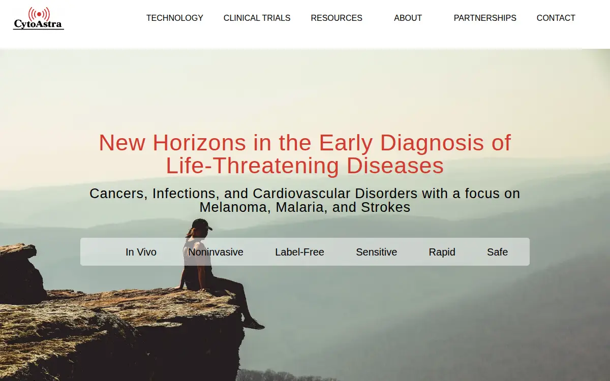 Homepage of Cytoastra LLC