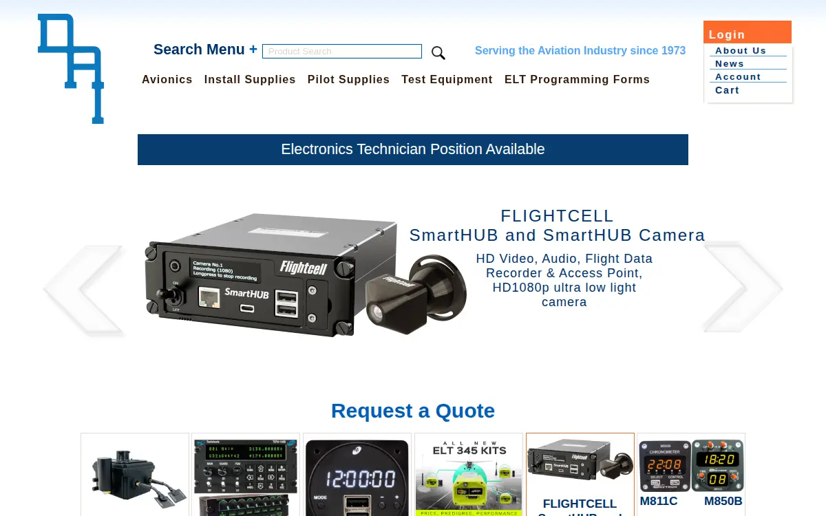 Homepage of Dallas Avionics, INC.