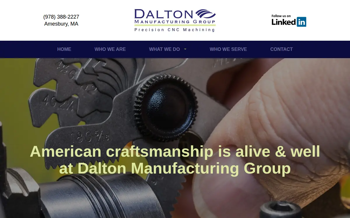 Homepage of Dalton Manufacturing Group INC