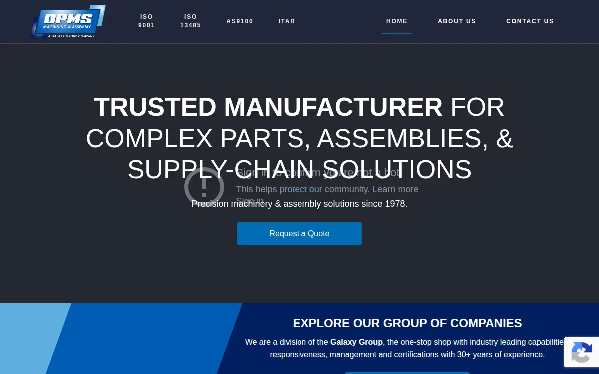 Homepage of D.p.m.s., INC.
