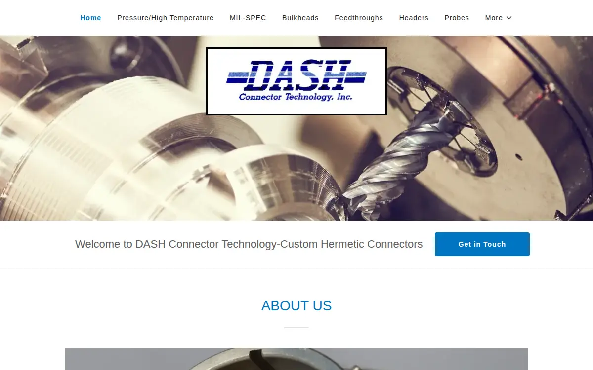 Homepage of Dash Connector Technology, INC