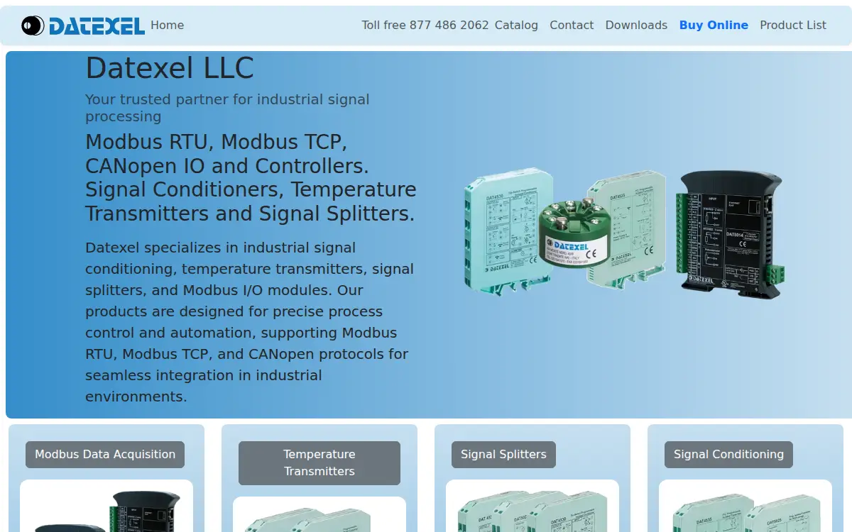 Homepage of Datexel LLC