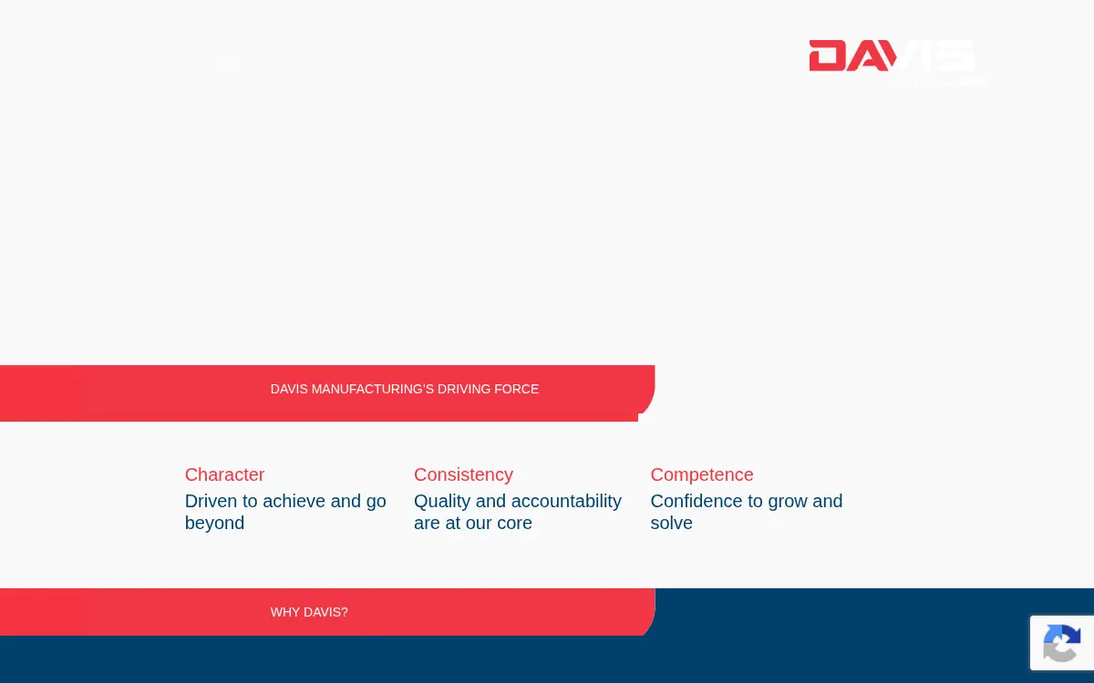 Homepage of Davis Manufacturing CO