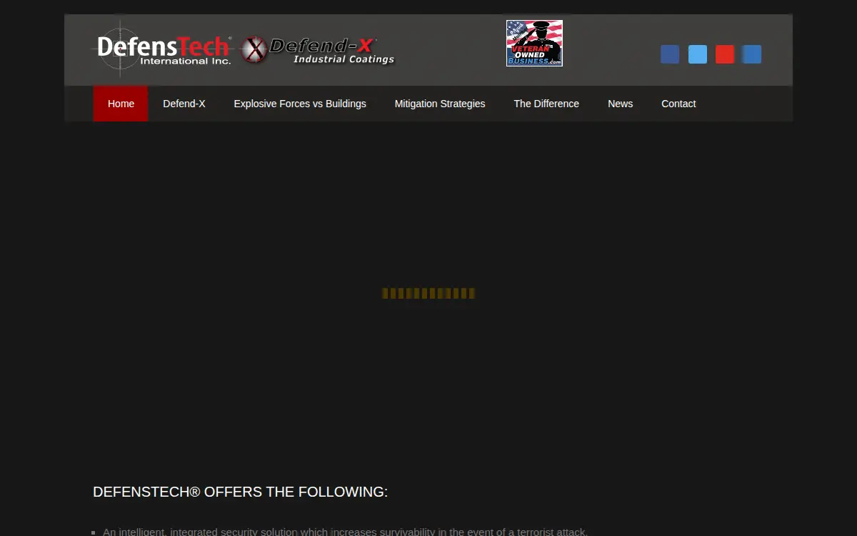 Homepage of Defenstech International, INC.