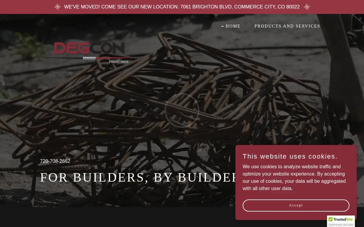 Homepage of Degcon Industries, Limited