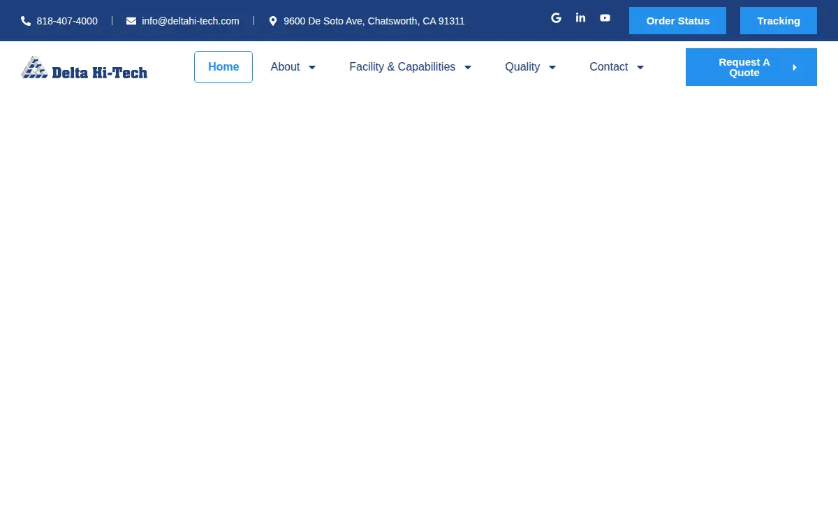 Homepage of Delta Hi-tech