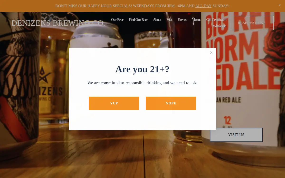 Homepage of Citizens Brewing, LLC