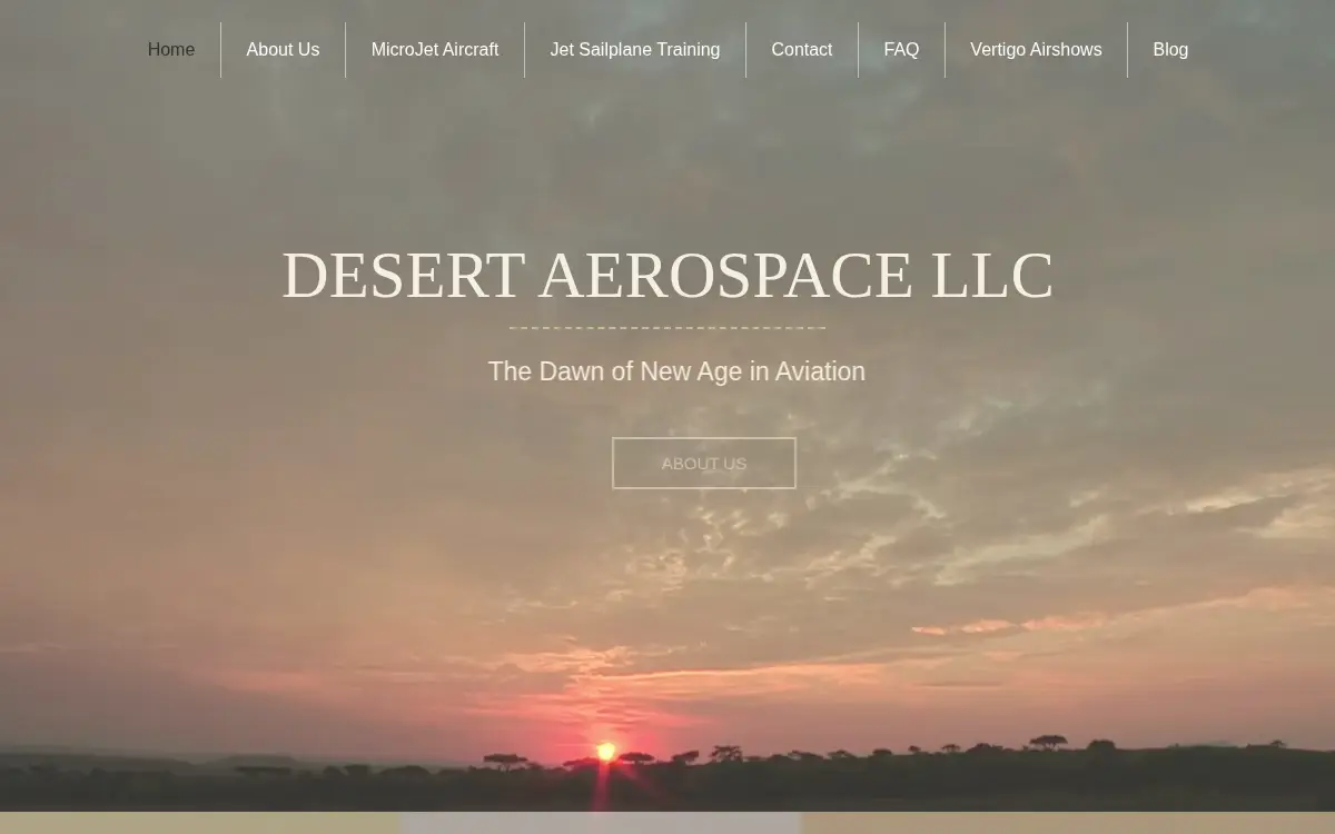 Homepage of Desert Aerospace LLC