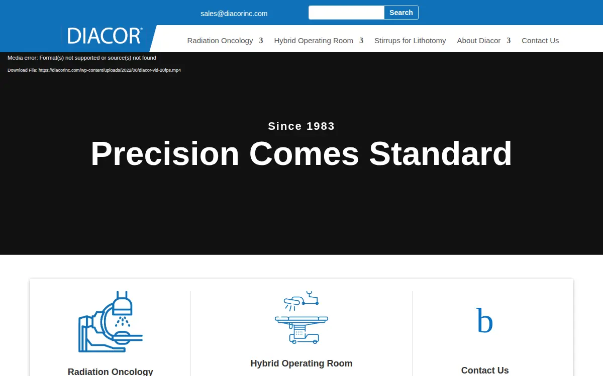 Homepage of Diacor INC