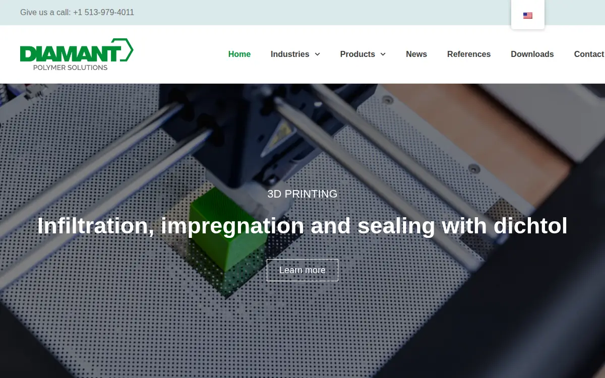 Homepage of Diamant Polymers INC