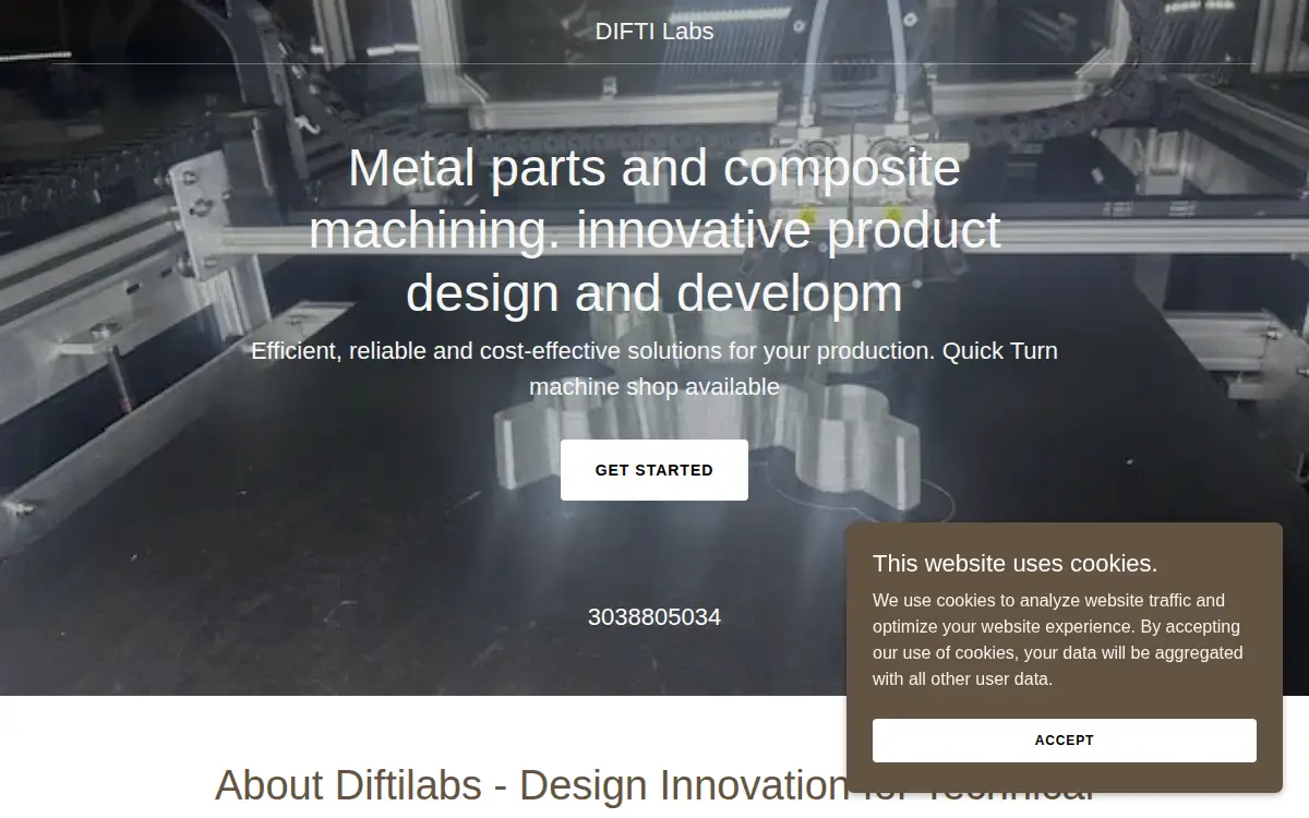 Homepage of Difti LLC