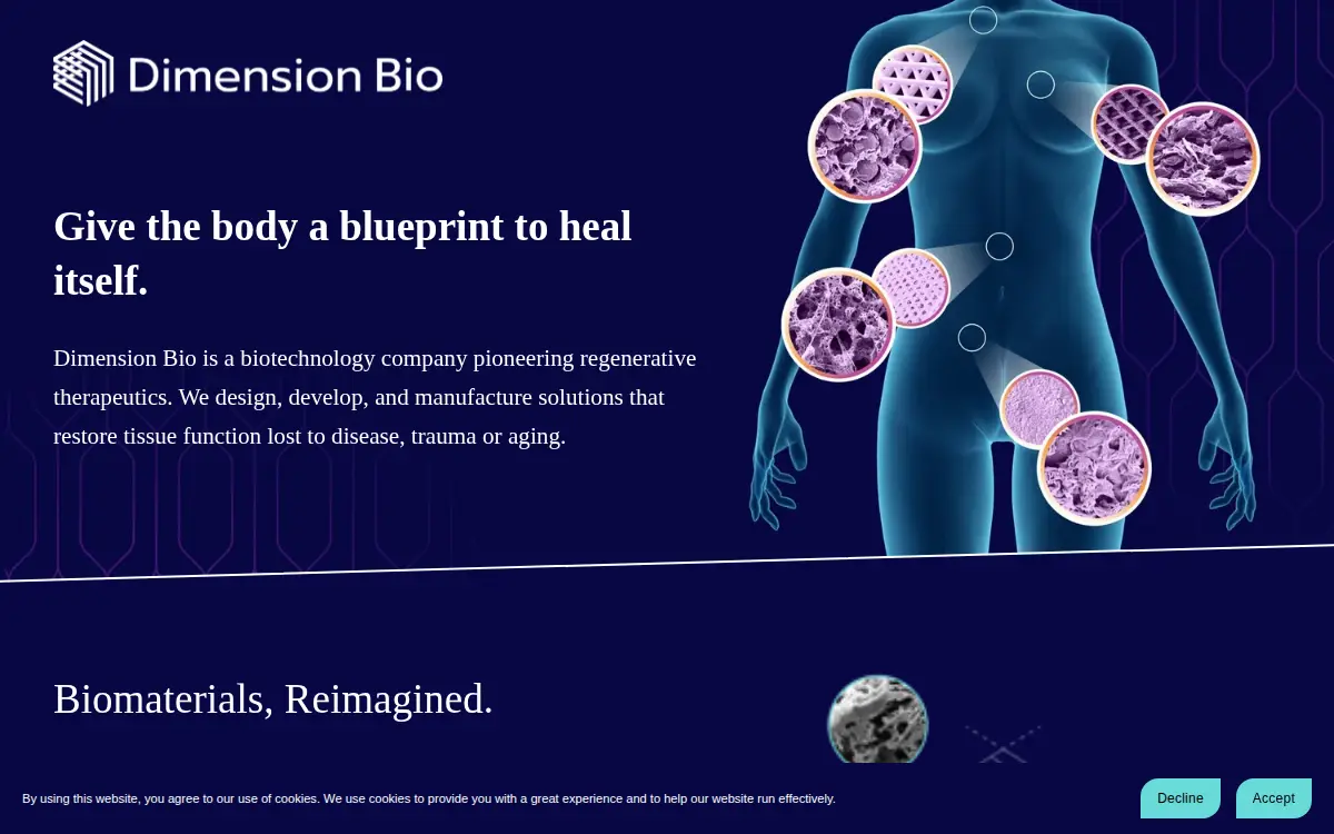 Homepage of Dimension Inx CORP.