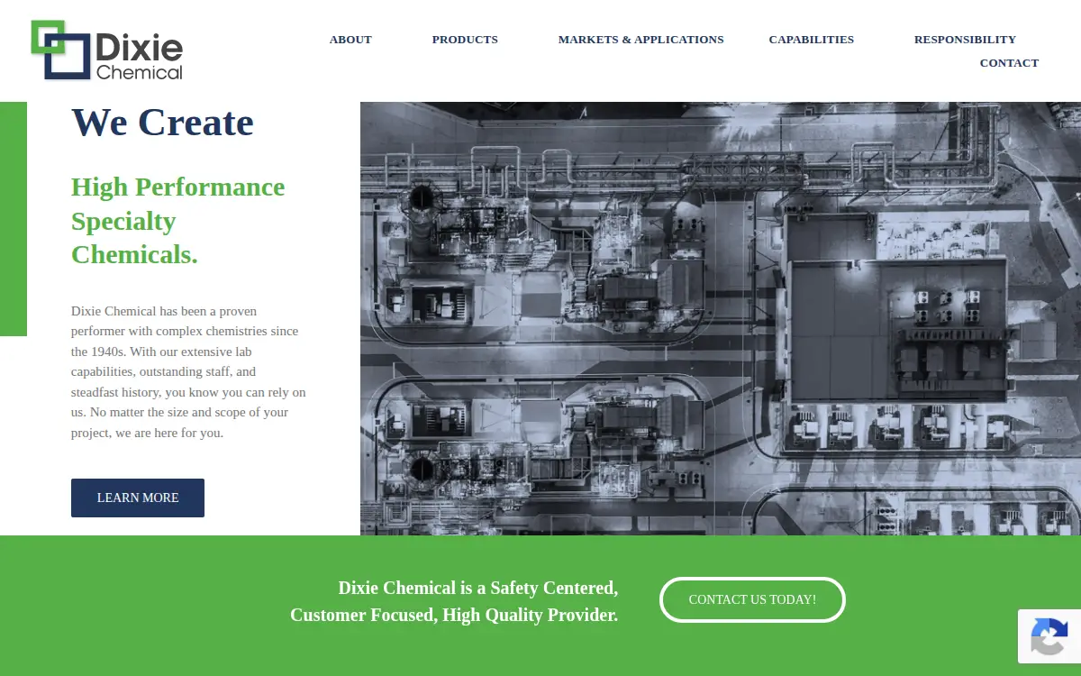 Homepage of Dixie Chemical Company, INC.