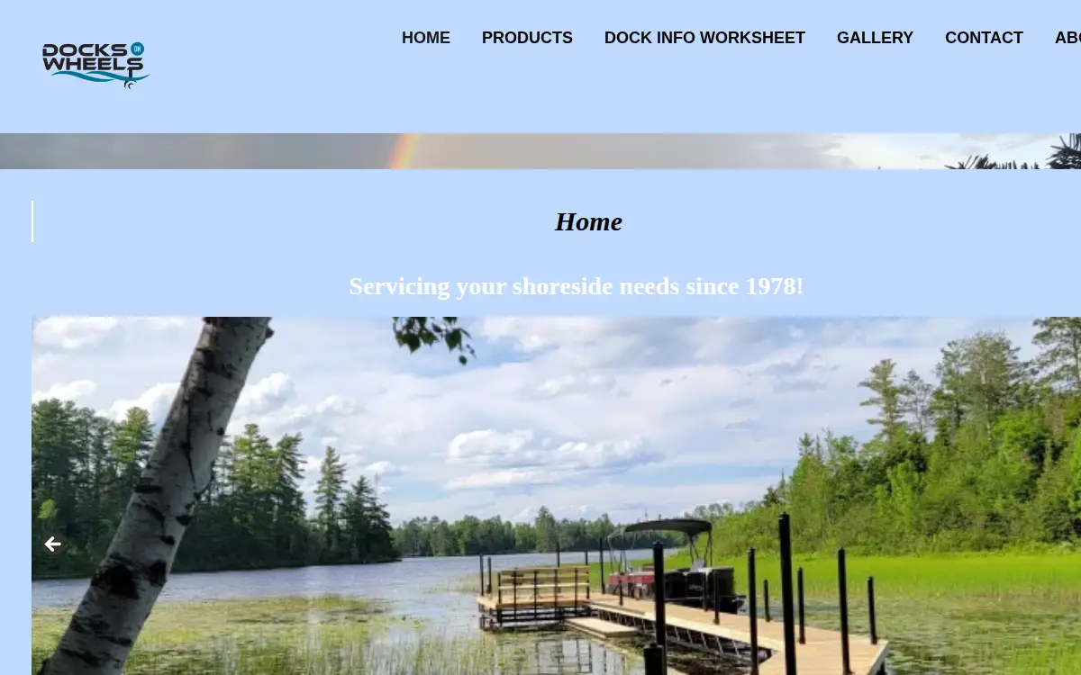 Homepage of Docks on Wheels INC