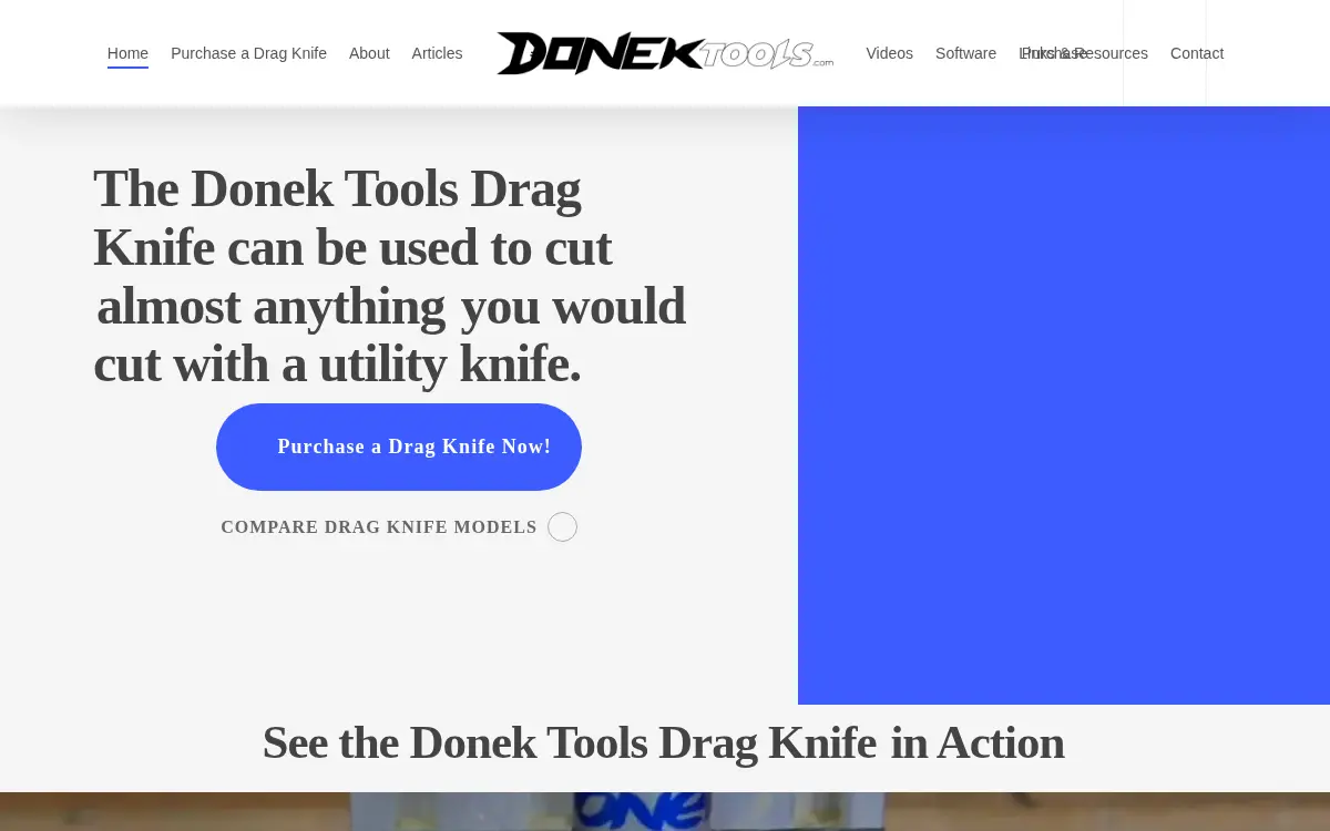 Homepage of Donek Tools INC