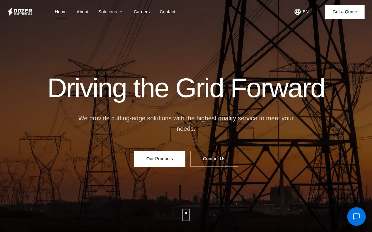 Homepage of Dozer Electrical LLC