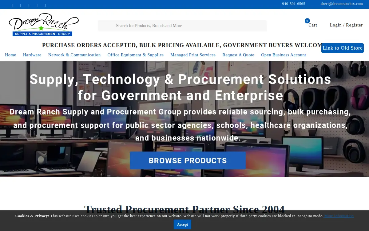 Homepage of Dream Ranch LLC