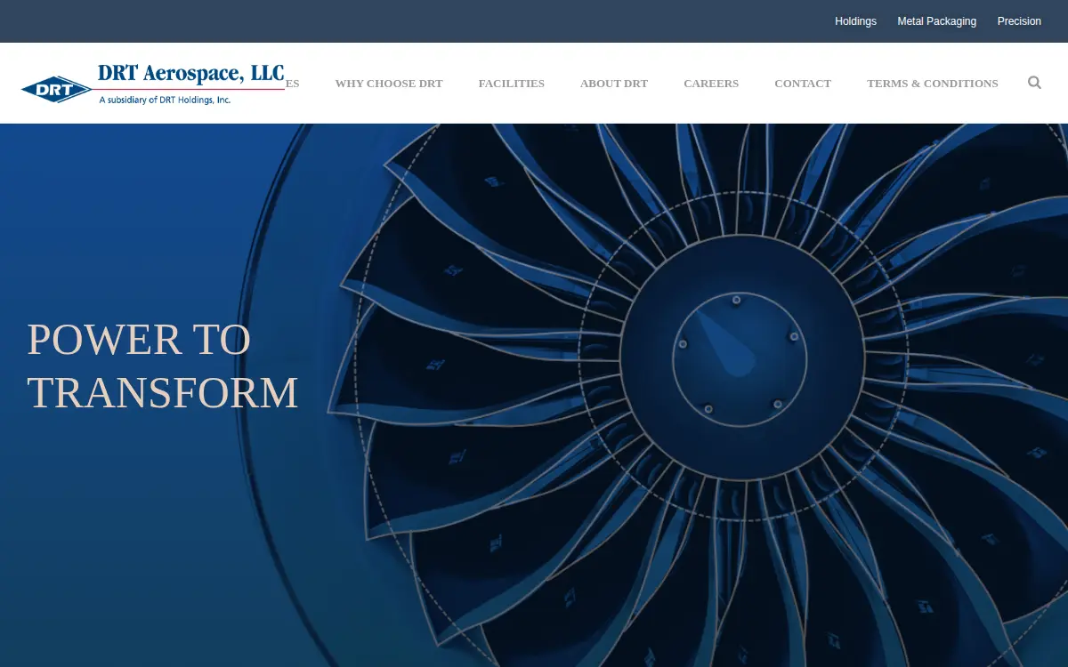 Homepage of Drt Aerospace LLC
