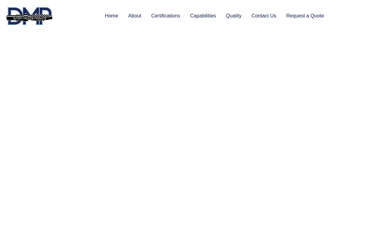 Homepage of Duncan Machine Products, INC.