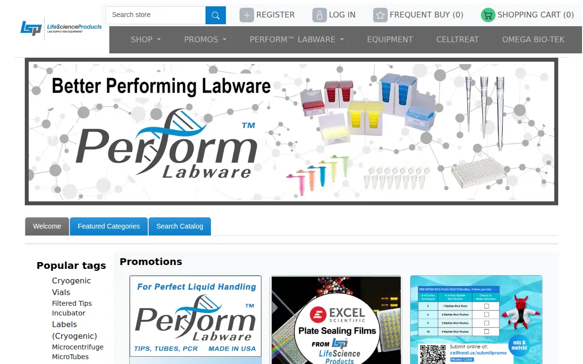 Homepage of Life Science Products, Incorporated