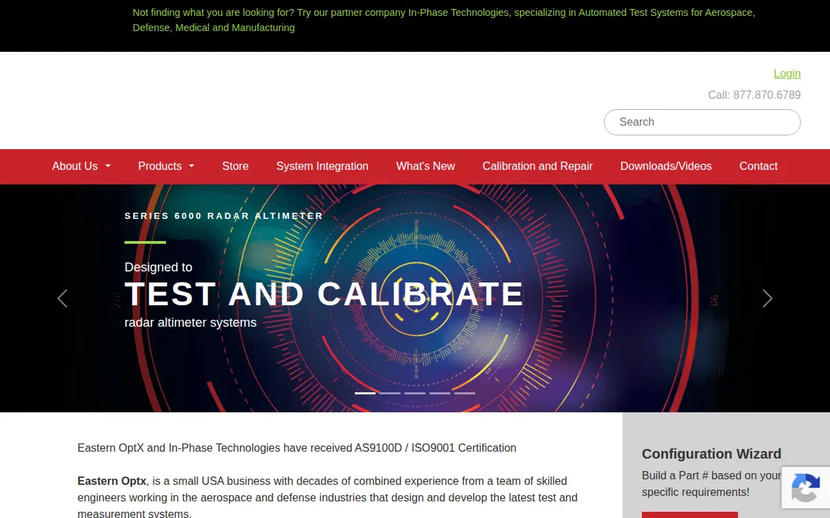 Homepage of Eastern Optx, INC.