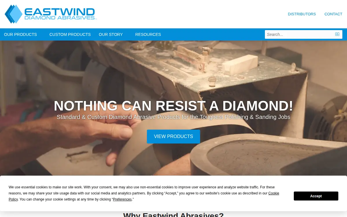 Homepage of "eastwind Lapidary, Inc."