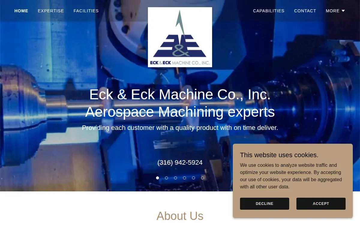 Homepage of Eck & Eck Machine Co, INC