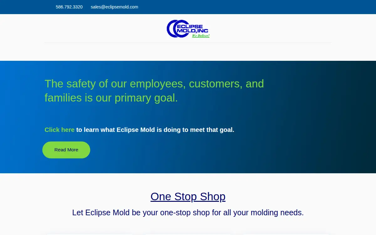 Homepage of Eclipse Mold Incorporated