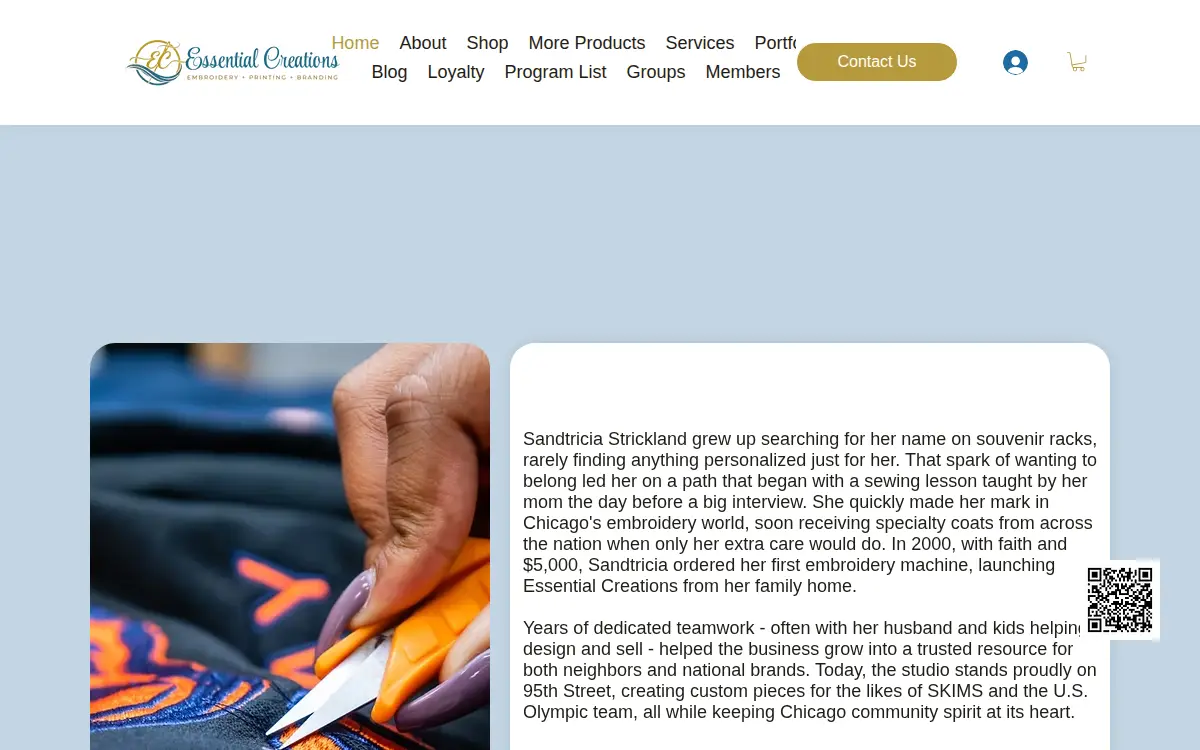 Homepage of Essential Creations Chicago INC