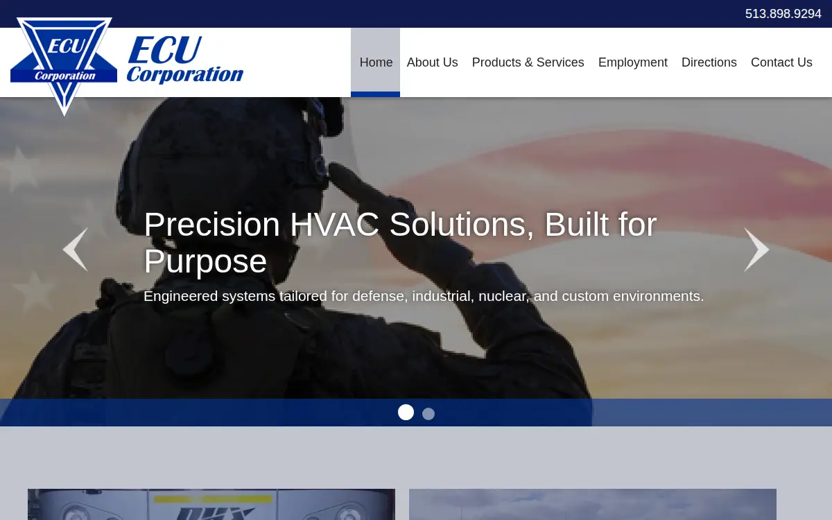 Homepage of Ecu CORP