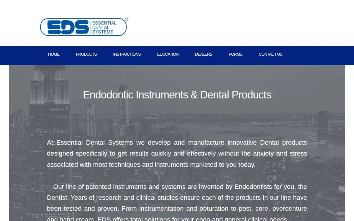 Homepage of Essential Dental Systems INC