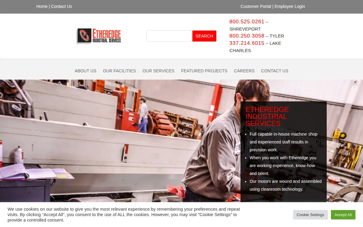 Homepage of Etheredge Electric Company, L.l.c.