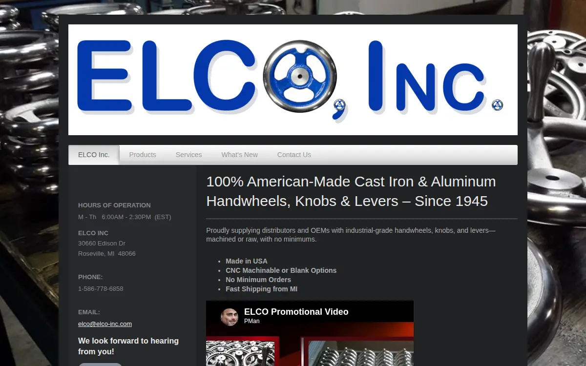 Homepage of Elco INC