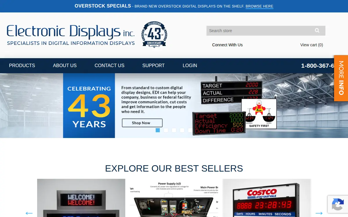 Homepage of Electronic Displays INC
