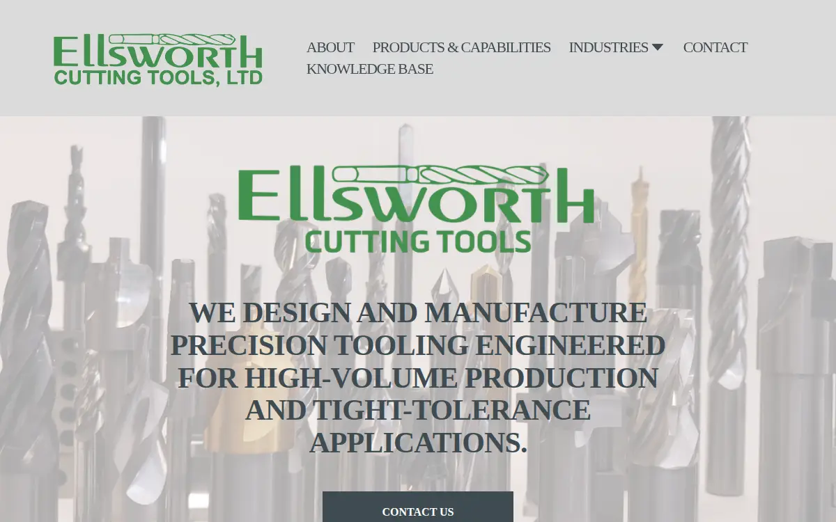Homepage of Ellsworth Cutting Tools, LTD.