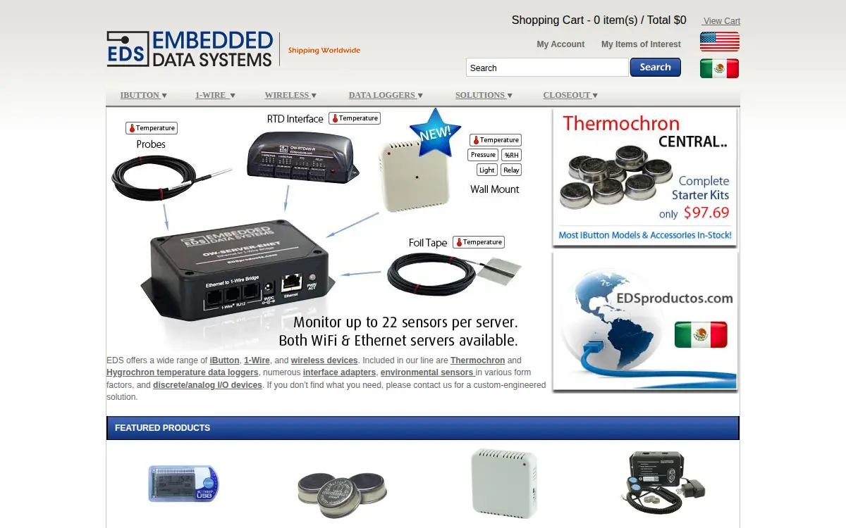 Homepage of Embedded Data Systems, LLC.