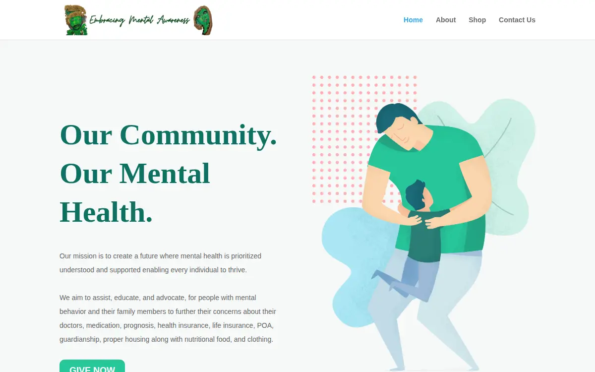 Homepage of Embracing Mental Awareness
