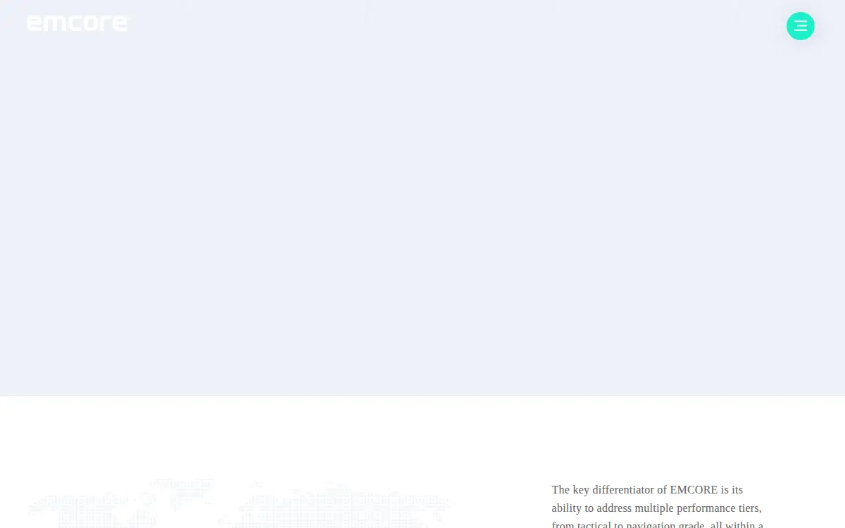 Homepage of Emcore LLC