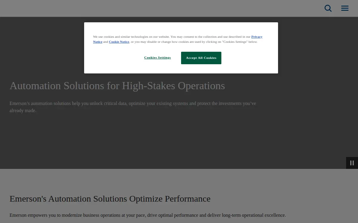 Homepage of Branson Ultrasonics Corporation