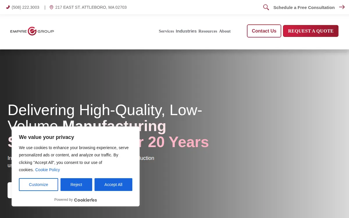 Homepage of Empire Group Usa, INC.