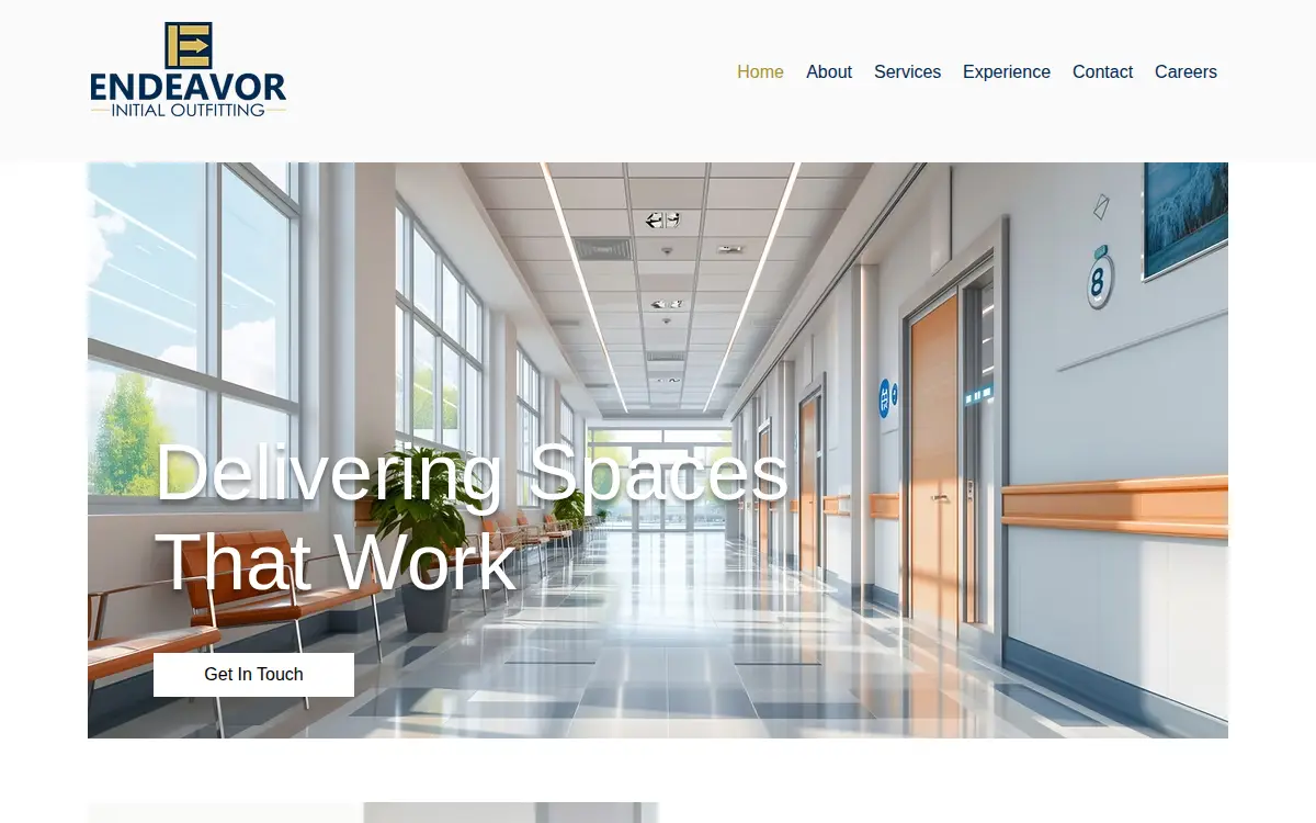 Homepage of Endeavor Initial Outfitting, LLC