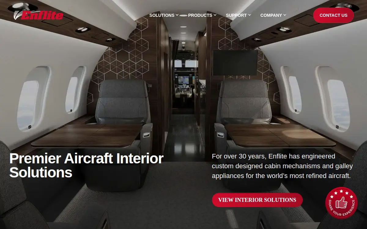 Homepage of Enflite LLC