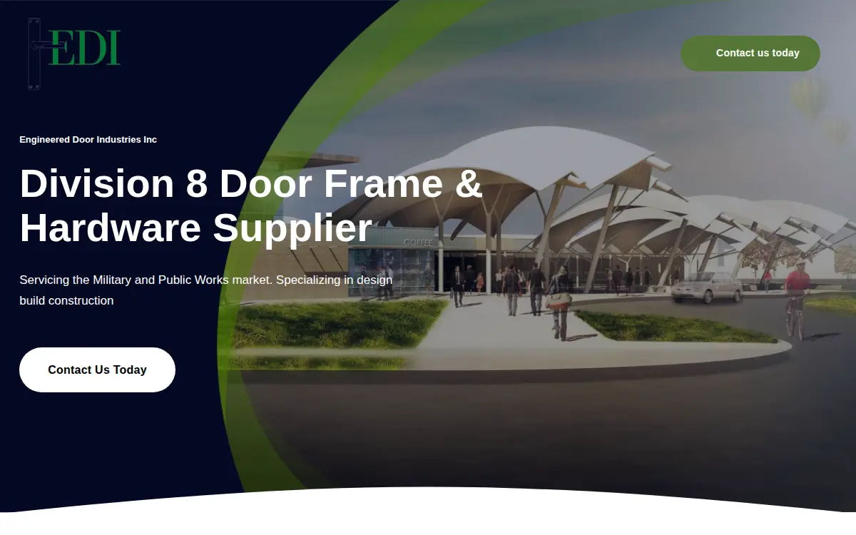 Homepage of Engineered Door Industries, INC.