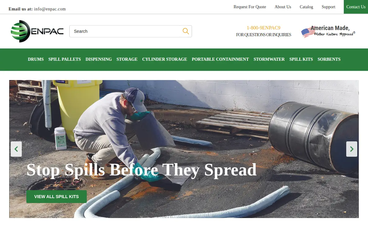 Homepage of Enpac LLC