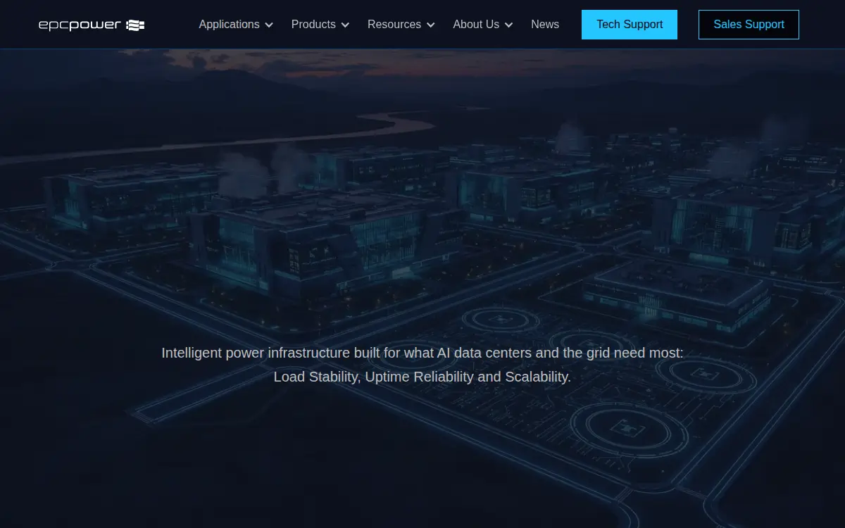 Homepage of Epc Power CORP.