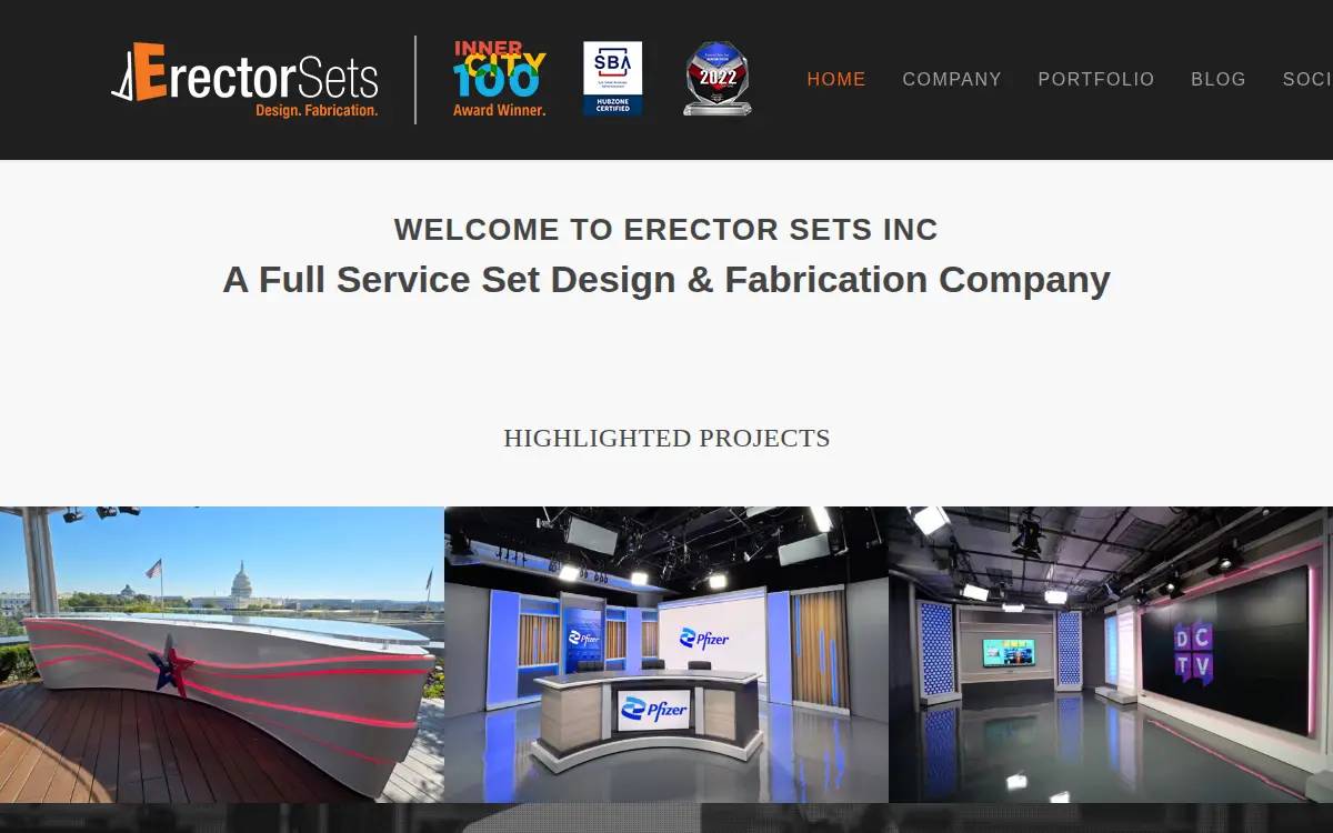 Homepage of Erector Sets, INC.