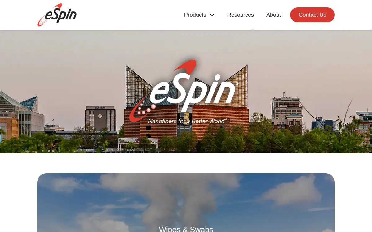 Homepage of Espin Technologies, INC.