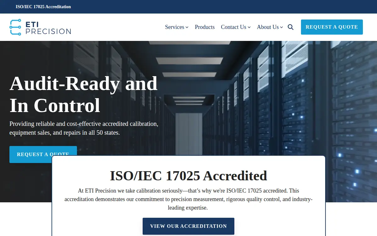 Homepage of Electrical Test Instruments, LLC