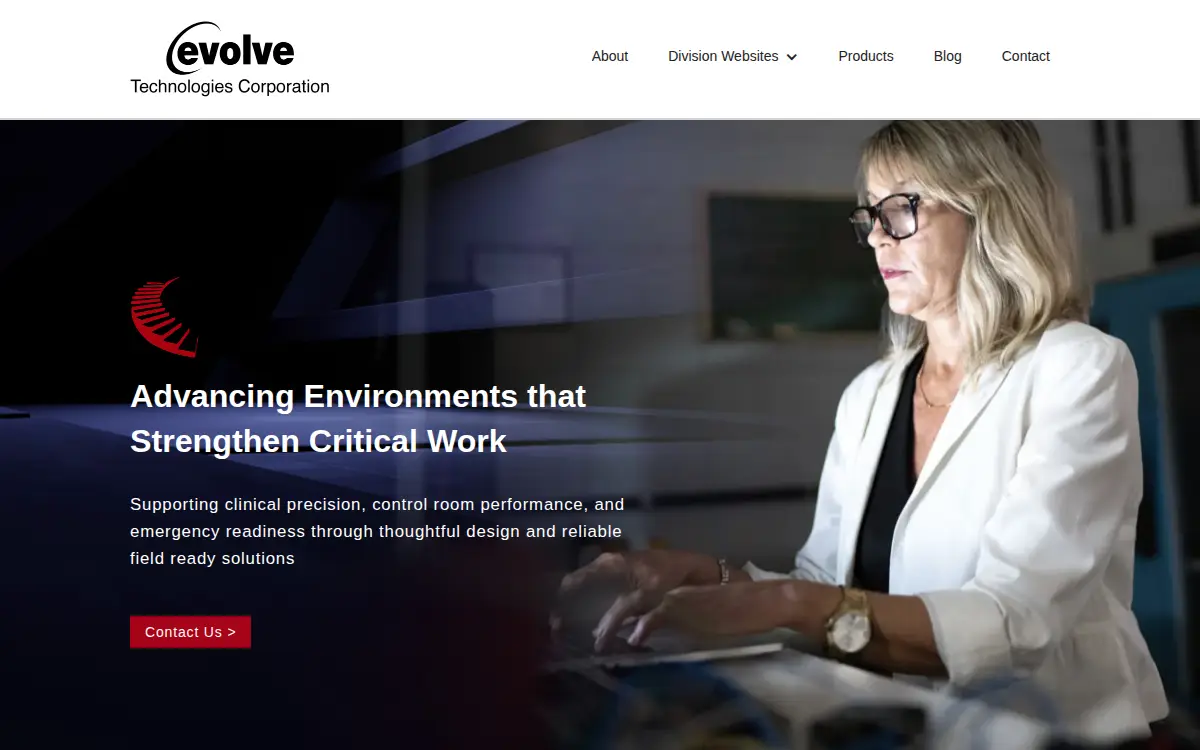 Homepage of Evolve Technologies CORP