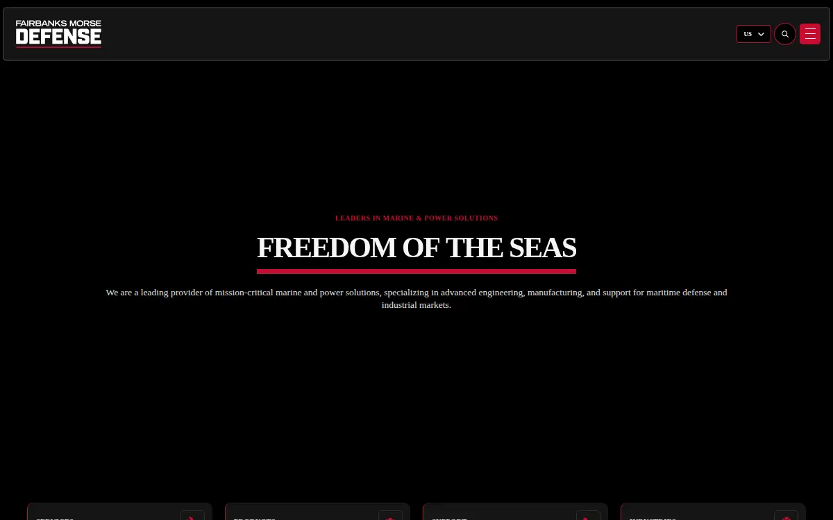Homepage of Fairbanks Morse, LLC